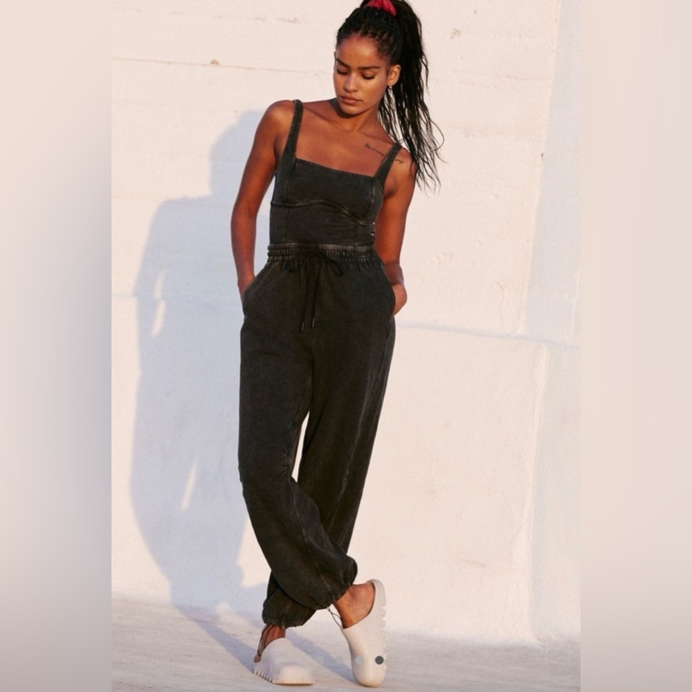 NWT Free People Movement Inbound Onesie Jumpsuit Black Size XS